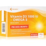 Noventis Vitamín D3 1000 IU + OMEGA-3 200 mg 60 kapslí – Hledejceny.cz