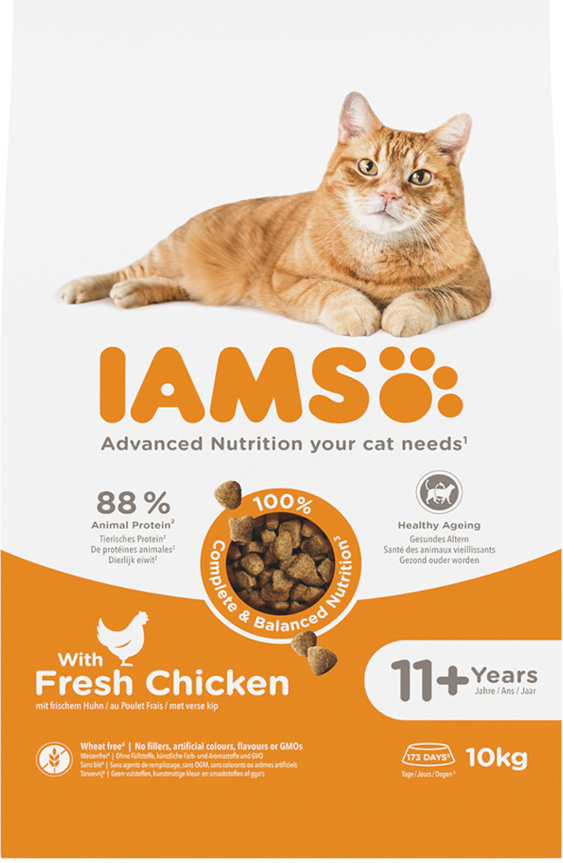 IAMS Advanced Nutrition Senior Cat 11+ s kuřecím 10 kg