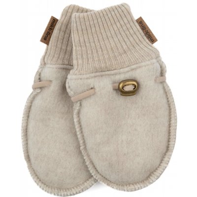 Mikk Line rukavice z merino vlny krémové Melange Offwhite – Zboží Dáma