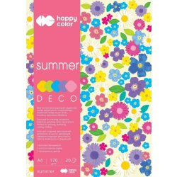 Happy Color Blok Deco Summer A4 170g 20 listů 5 barev HA 3817 2030 120