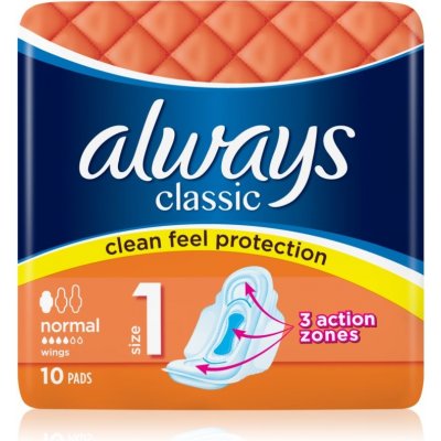 Always Classic Normal hygienické vložky s křidélky 10 ks – Zboží Mobilmania