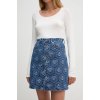 Dámská sukně Pepe Jeans MINI SKIRT HW JACQUARD mini sukně áčková PL901165 modrá