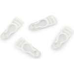 Velvety kovové - podvazkové zápínání šíře 10 mm - bílá transparent (4 ks) – Sleviste.cz