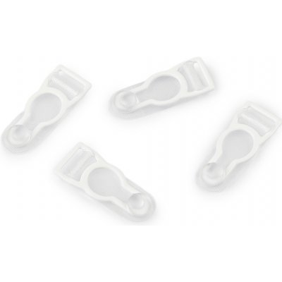 Velvety kovové - podvazkové zápínání šíře 10 mm - bílá transparent (4 ks) – Sleviste.cz