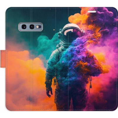 Pouzdro iSaprio Flip s kapsičkami na karty - Astronaut in Colours 02 Samsung Galaxy S10e – Zboží Mobilmania