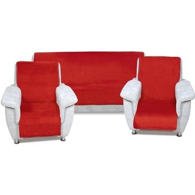 Bellatex přehoz na křeslo Korall micro 2 červená 150 x 200 cm, 2 ks 65 x 150 cm – Sleviste.cz