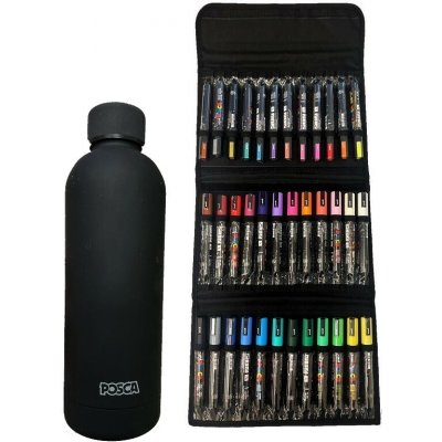 Uni Posca Luxury 5M 36 ks v pouzdře termoláhev – Zboží Mobilmania