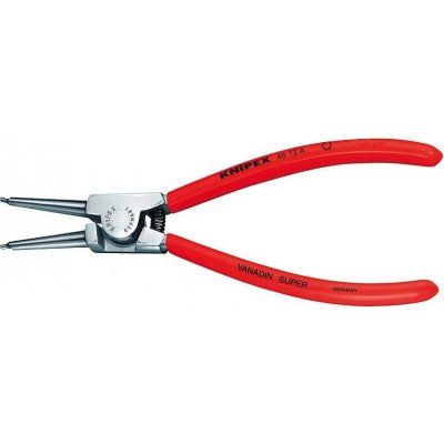 KNIPEX - Kleště bezpečnostní, na pojistné kroužky Ø 19-60mm - vnější - 180mm, zesílené provedení, hroty zabraňující sesmeknutí, chrom (4613A2)