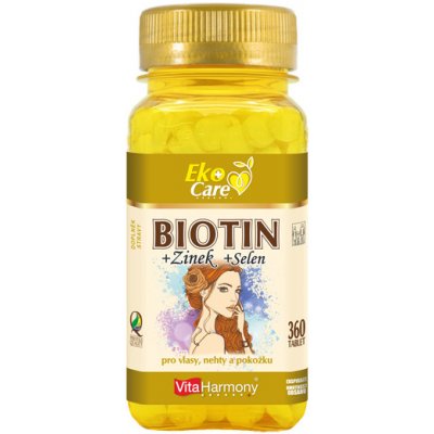 VitaHarmony Biotin + Zinek + Selen 190 tablet Eko – Zboží Mobilmania