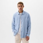 Gap longsleeve linen shirt Distant blue – Sleviste.cz