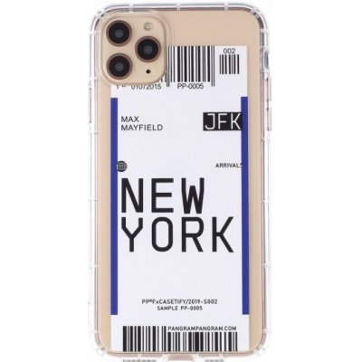 Pouzdro AppleKing z měkkého plastu se vzorem letenky iPhone 11 Pro Max - New York – Zboží Mobilmania