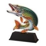 Akrylátová trofej štika 10 cm Stříbrná samolepka – Zboží Dáma