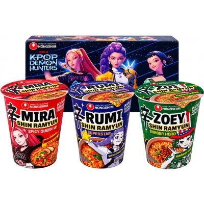 Nong shim Shin cup k-pop demon hunters 3 x 68 g – Hledejceny.cz