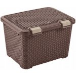 Curver Úložný box Rattan Style 43 l tm. hnědý