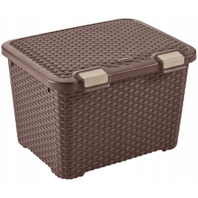 Curver Úložný box Rattan Style 43 l tm. hnědý – Zbozi.Blesk.cz