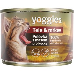 Yoggies Polévka pro kočky Tele & mrkev 185 g