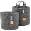 Květináč a truhlík Root Pouch Grey 8 l textilní květináč 21x21 cm