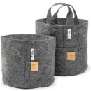 Květináč a truhlík Root Pouch Grey 16 l textilní květináč 28x26 cm