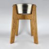 Miska, napáječka, zásobník Wook | 2,8 l miska pro psa se dřevěným stojanem 35 cm