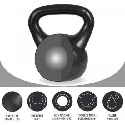 Gorilla Sports kettlebell činka plast 20 kg