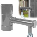 Bradas Lapač Sběrač dešťové vody s ventilem 80 mm šedý – Zboží Mobilmania