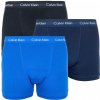 Boxerky, trenky, slipy, tanga Calvin Klein boxerek Cotton Stretch 3P Boxer Brief NB1770A 4KU Black Blue Shadow Cobalt Water