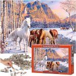 CASTORLAND Winter Melt Koně v zimní krajině 9 500 dílků – Zboží Mobilmania