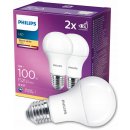 Philips LED žárovka E27 13W = 100W A60 2700K 2-PAK