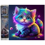 NORIMPEX Diamantové malování Barevné kotě 30 x 40 cm – Hledejceny.cz