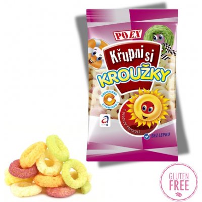 POEX Křupni si kroužky ovocné bez lepku 90 g – Zboží Dáma