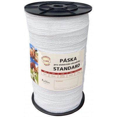 Páska STANDARD 40 mm pro el. ohradník 8x0 16 mm Niro 200 m bílá – Sleviste.cz