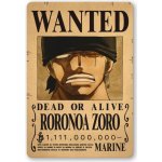 One Piece Samolepka Wanted Poster Zoro – Zboží Živě