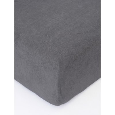 MKLuzkoviny.cz Froté prostěradlo tmavě šedé 180x200 – Sleviste.cz