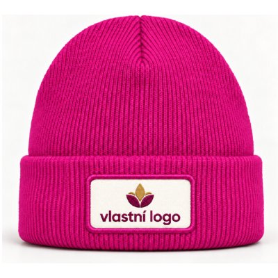ON-DESIGN Originální zimní čepice s potisknutelnou nášivkou fuchsia red – Hledejceny.cz