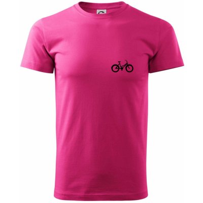 Obrázek kola na prsu městské kolo klasické pánské triko purpurová – Zboží Mobilmania