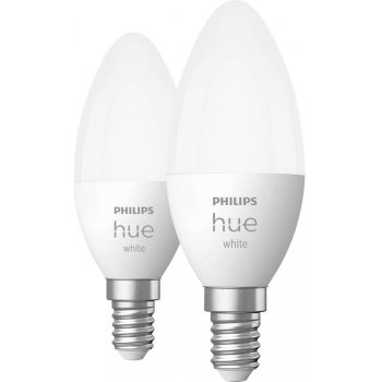 Philips Hue BT LED žárovka E14 5.5W teplá bílá 2 ks chytrá LED žárovka 470 lm 2700 K stmívatelná