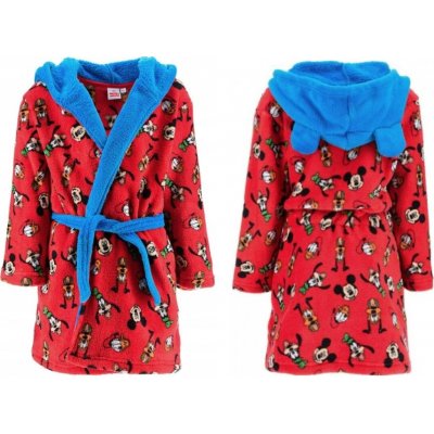 SunCity Dětský coral fleece župan s kapucí Disney Červená – Sleviste.cz