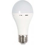 V-TAC E27 LED žárovka s nouzovou baterií 9W výdrž 3,5-4,5hod, 720lm, A70, 4000K Neutrální bílá – Hledejceny.cz