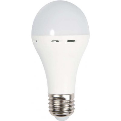 V-TAC E27 LED žárovka s nouzovou baterií 9W výdrž 3,5-4,5hod, 720lm, A70, 4000K Neutrální bílá – Hledejceny.cz