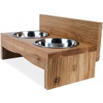 Svět Tlapky Stojan na 2 misky pro psa BONNIE 15 cm 13 cm 34 x 18 cm – Zboží Dáma