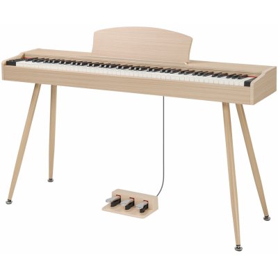 FCH Elektrické piano FCH 88 kláves s váhou, elektrické piano digitální elektrické piano se stojanem, trojitým pedálem, USB-MIDI a sluchátky, síťový adaptér – Zboží Dáma