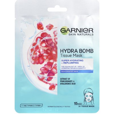 Garnier Skin Naturals Hydratační a vyplňující textilní maska s výtažkem z granátového jablka 28 g – Hledejceny.cz