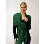 Kašmírská vlněná pašmína Self tmavě zelená – Zboží Mobilmania