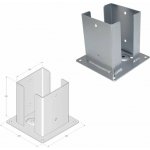 Domax šroubovací patka sloupku se čtvercovou základnou (ZNO) PSPD 150 - 152 x 200 x 220 x 3.0 mm – Hledejceny.cz