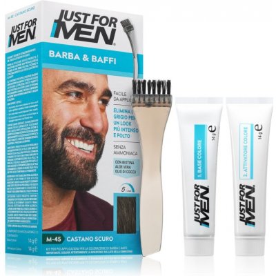 Just For Men Hair Mustache And Beard M-45 DARK BROWN tmavě hnědá – Zboží Dáma Just For Men Hair Mustache And Beard M-45 DARK BROWN tmavě hnědá – Zboží Dáma