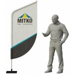 MITKO Reklamní vlajka Hussar S (80x183 cm) s hliníkovým stožárem – Kulaté – Hřeb s ocelovým rotátorem ⌀ 20 mm – Hledejceny.cz
