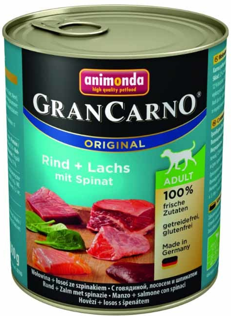 Animonda Gran Carno Adult losos & špenát 12 x 800 g