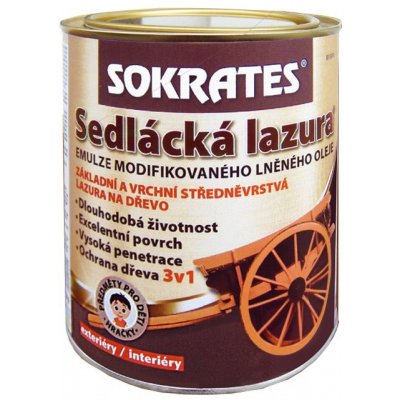 Sokrates Sedlácká lazura na dřevo 0,7 kg ořech tmavý – Zboží Mobilmania
