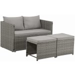 Juskys Zahradní ratanový set Jamaica 2v1 - šedý – Zboží Dáma Juskys Zahradní ratanový set Jamaica 2v1 - šedý – Zboží Dáma
