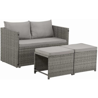 Juskys Zahradní ratanový set Jamaica 2v1 - šedý – Zboží Dáma Juskys Zahradní ratanový set Jamaica 2v1 - šedý – Zboží Dáma